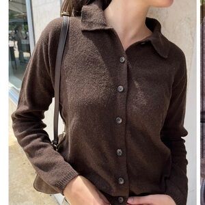 Brandy mellville Elise Heavy Wool Cardigan
Brown / S/M